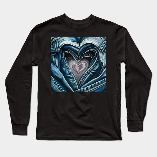 Denim Love 7 Long Sleeve T-Shirt by MiracleROLart